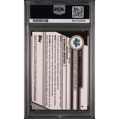 Graded 2023 Topps Bowman U Chrome Zaccharie Risacher #9 Pink Rookie RC Basketball Card PSA 10 Gem Mint | PSA 10 Gem Mint Graded Rookie Card | vintageantiquesgifts.com