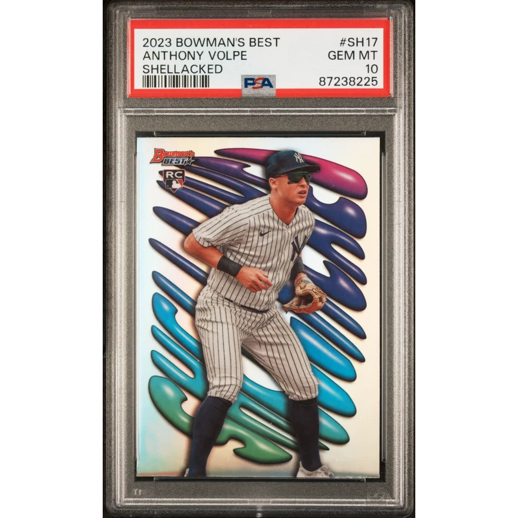 Graded 2023 Topps Bowmans Best Anthony Volpe #SH17 Shellacked Rookie RC Baseball Card PSA 10 Gem Mint | Hall of Fame Sports Memorabilia | vintageantiquesgifts.com