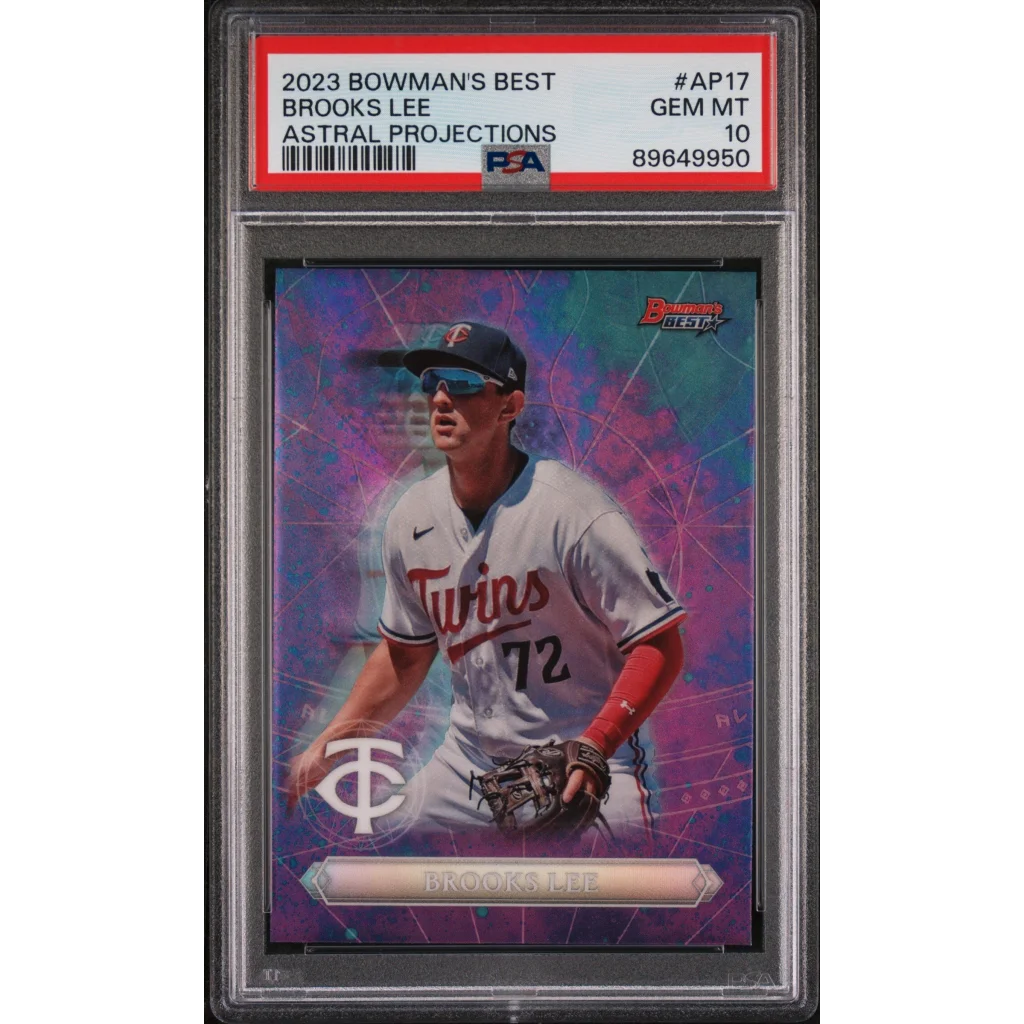 Graded 2023 Topps Bowmans Best Brooks Lee #AP17 Astral Projections Rookie RC Baseball Card PSA 10 Gem Mint | Hall of Fame Sports Memorabilia | vintageantiquesgifts.com