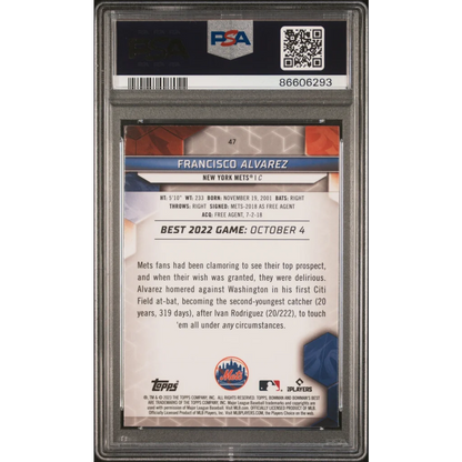PSA 10 Graded 2023 Topps Bowman Best Francisco Alvarez Wave Rookie Card