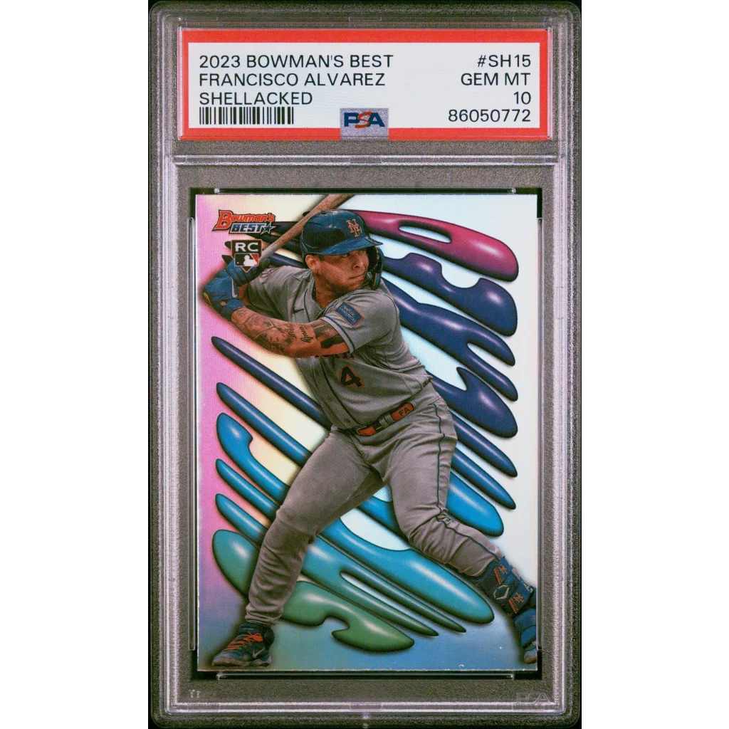 Graded 2023 Topps Bowmans Best Francisco Alvarez #SH15 Shellacked Rookie RC Baseball Card PSA 10 Gem Mint | Hall of Fame Sports Memorabilia | vintageantiquesgifts.com