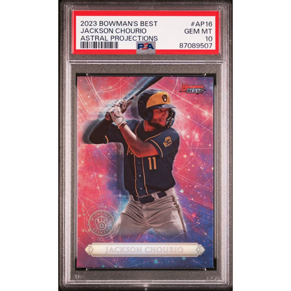 PSA 10 Graded 2023 Bowman’s Best Jackson Chourio #AP16 Astral Projections Rookie Card