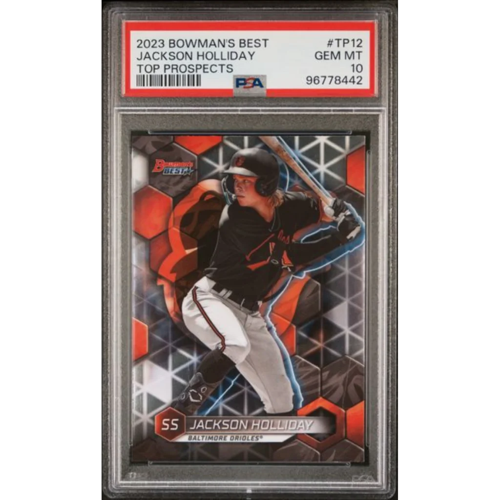 Graded 2023 Topps Bowmans Best Jackson Holliday TP12 PSA 10 Gem Mint