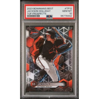 Graded 2023 Topps Bowmans Best Jackson Holliday TP12 PSA 10 Gem Mint