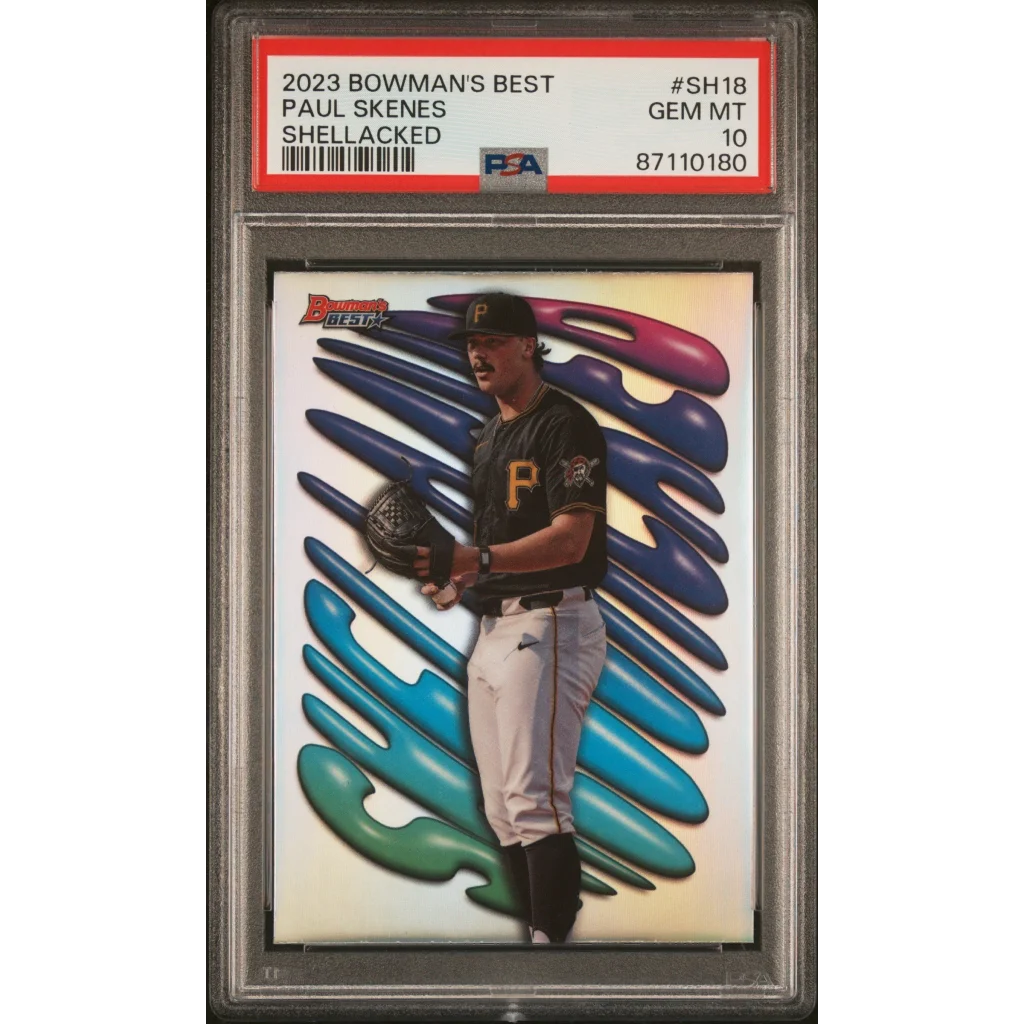 Graded 2023 Topps Bowmans Best Paul Skenes #SH18 Shellacked Rookie RC Baseball Card PSA 10 Gem Mint | Hall of Fame Sports Memorabilia | vintageantiquesgifts.com
