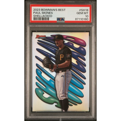 Graded 2023 Topps Bowmans Best Paul Skenes #SH18 Shellacked Rookie RC Baseball Card PSA 10 Gem Mint | Hall of Fame Sports Memorabilia | vintageantiquesgifts.com