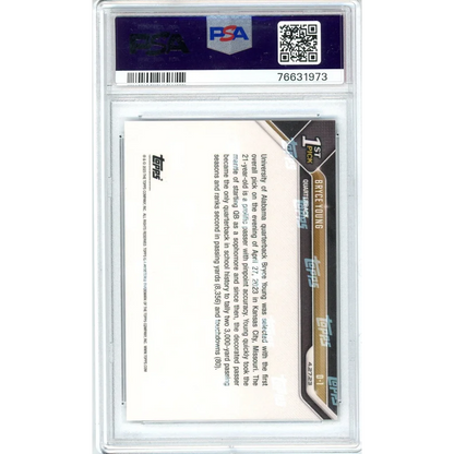 GRADED PSA 10 Bryce Young 2023 Topps Now Rookie Card GEM MINT collectible