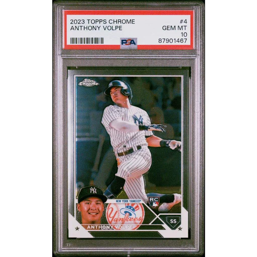 Graded PSA 10 2023 Topps Chrome Anthony Volpe #4 Rookie Yankees RC
