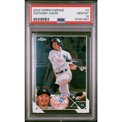 Graded PSA 10 2023 Topps Chrome Anthony Volpe #4 Rookie Yankees RC