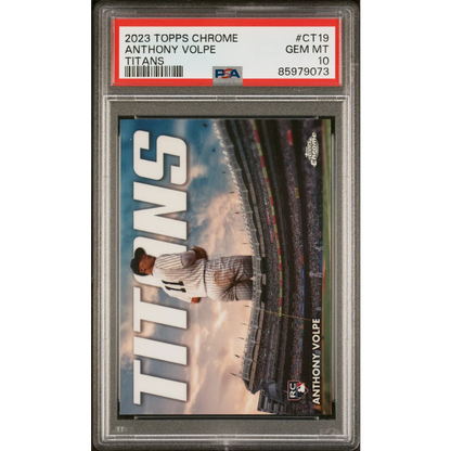 Graded 2023 Topps Chrome Anthony Volpe #CT19 Titans Rookie RC Baseball Card PSA 10 Gem Mint | Hall of Fame Sports Memorabilia | vintageantiquesgifts.com