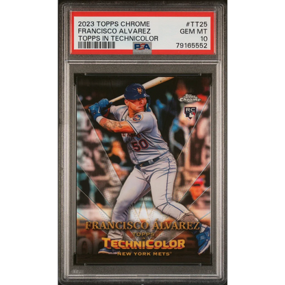 Graded 2023 Topps Chrome Francisco Alvarez #TT25 Topps in Technicolor Rookie RC Baseball Card PSA 10 Gem Mint | Hall of Fame Sports Memorabilia | vintageantiquesgifts.com