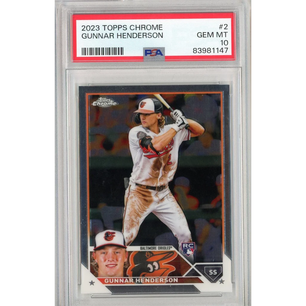 PSA Graded 2023 Topps Chrome Gunnar Henderson Baseball Card