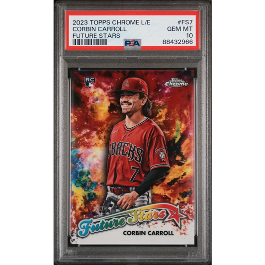 Graded 2023 Topps Chrome Logofractor Edition Corbin Carroll #FS7 Rookie RC Baseball Card PSA 10 Gem Mint | Hall of Fame Sports Memorabilia | vintageantiquesgifts.com