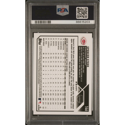 Graded 2023 Topps Chrome Spencer Steer #146 Magenta #/399 Rookie RC Baseball Card PSA 10 Gem Mint | PSA 10 Gem Mint Graded Rookie Card | vintageantiquesgifts.com