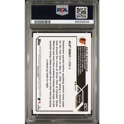 Graded Adley Rutschman 2023 Topps Chrome Update Refractor Baseball Card