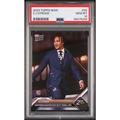Graded PSA 10 Gem Mint 2023 Topps Now CJ Stroud Rookie Football Card