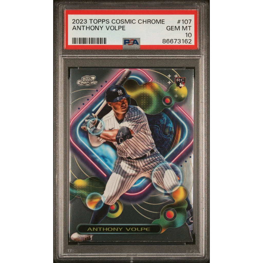Graded PSA 10 2023 Topps Cosmic Chrome Anthony Volpe #107 Rookie Card