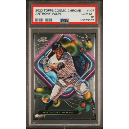 Graded PSA 10 2023 Topps Cosmic Chrome Anthony Volpe #107 Rookie Card