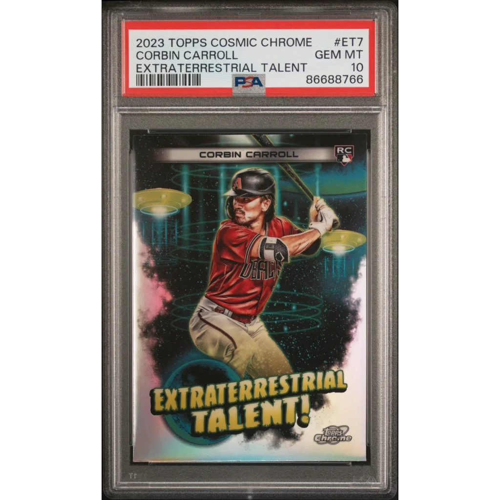 Graded PSA 10 Gem Mint 2023 Topps Cosmic Chrome Corbin Carroll Rookie RC