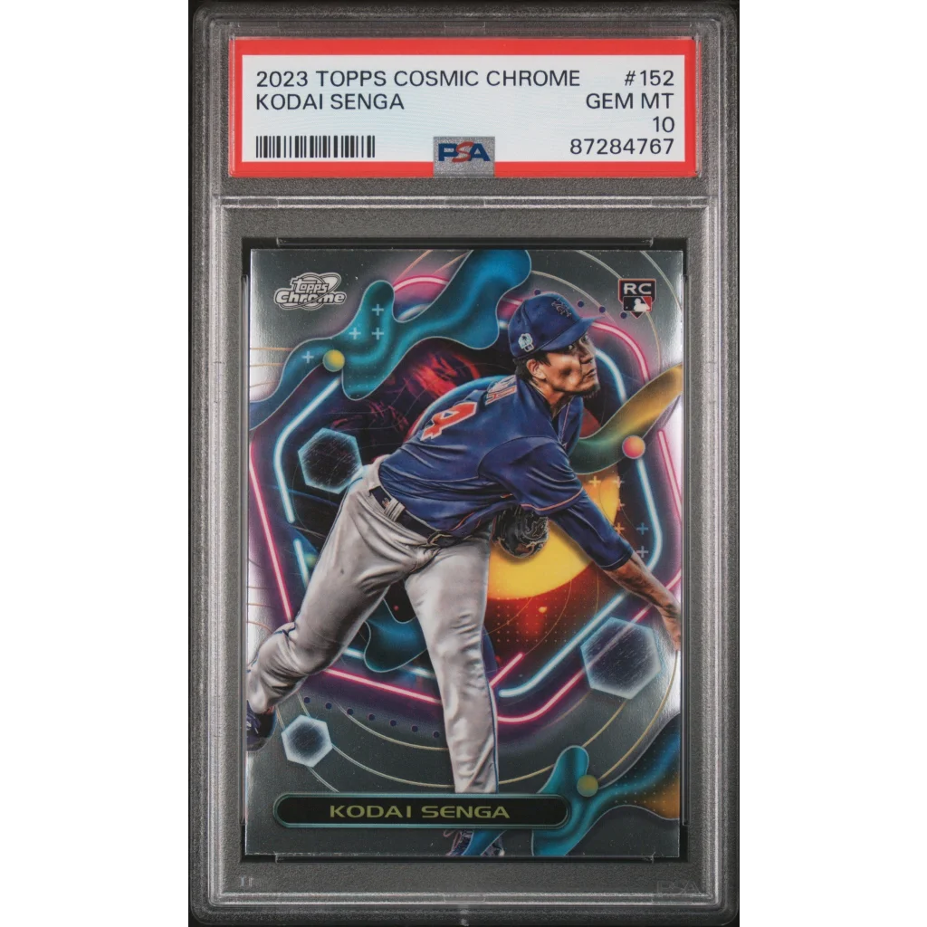 Graded 2023 Topps Cosmic Chrome Kodai Senga #152 Rookie RC Baseball Card PSA 10 Gem Mint | Hall of Fame Sports Memorabilia | vintageantiquesgifts.com