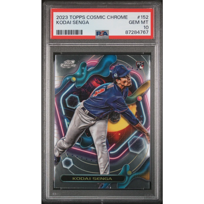 Graded 2023 Topps Cosmic Chrome Kodai Senga #152 Rookie RC Baseball Card PSA 10 Gem Mint | Hall of Fame Sports Memorabilia | vintageantiquesgifts.com