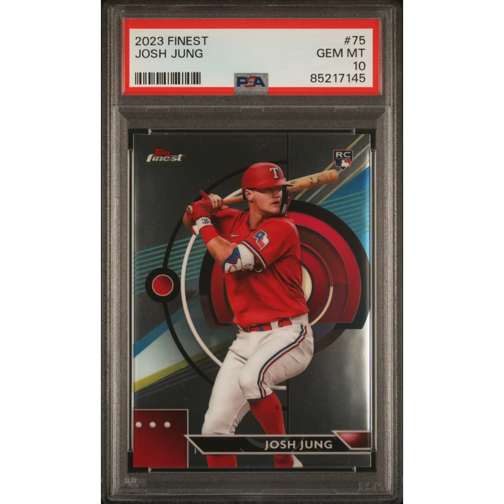 Graded 2023 Topps Finest Josh Jung #75 Rookie RC Baseball Card PSA 10 Gem Mint | Hall of Fame Sports Memorabilia | vintageantiquesgifts.com