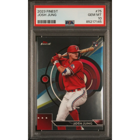 Graded 2023 Topps Finest Josh Jung #75 Rookie RC Baseball Card PSA 10 Gem Mint | Hall of Fame Sports Memorabilia | vintageantiquesgifts.com