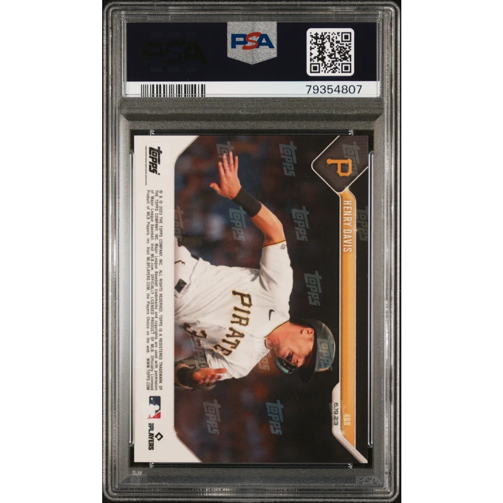 Graded 2023 Topps Now Henry Davis #468 Rookie RC Baseball Card PSA 10 Gem Mint | PSA 10 Gem Mint Graded Rookie Card | vintageantiquesgifts.com