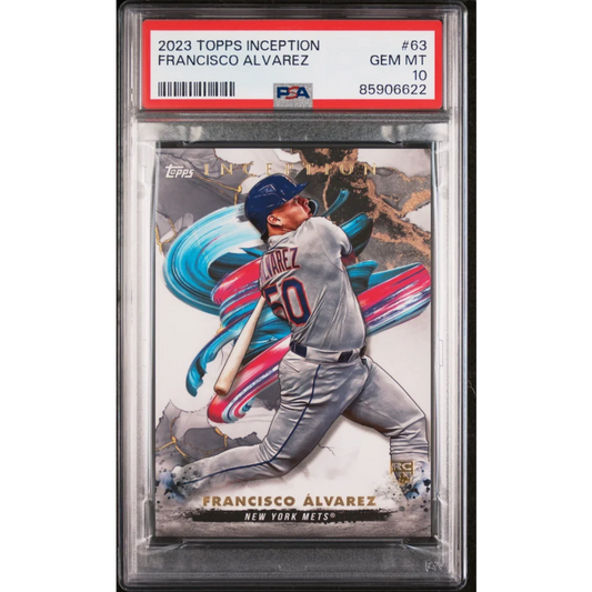 2023 Topps Inception Francisco Alvarez rookie card PSA Gem MT 10 rating