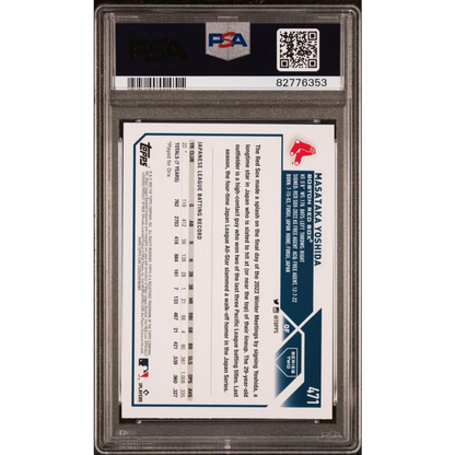 PSA 10 Graded 2023 Topps Masataka Yoshida #471 Rookie RC Baseball Card