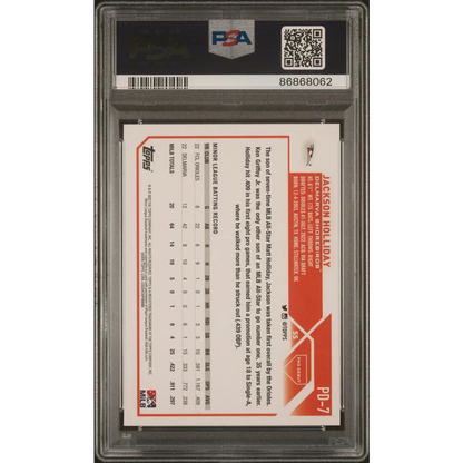 Graded 2023 Topps Pro Debut Jackson Holliday #PD7 Rookie RC Baseball Card PSA 10 Gem Mint | PSA 10 Gem Mint Graded Rookie Card | vintageantiquesgifts.com