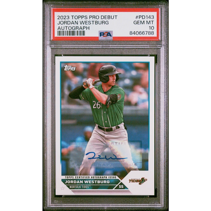 Graded Jordan Westburg Baseball Card in PSA slab by Professional Sports Authenticator
