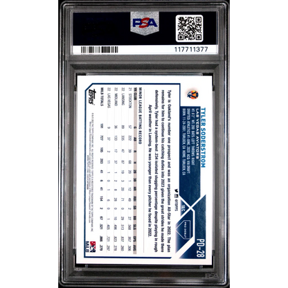 PSA 10 graded 2023 Topps Pro Debut Tyler Soderstrom rookie card