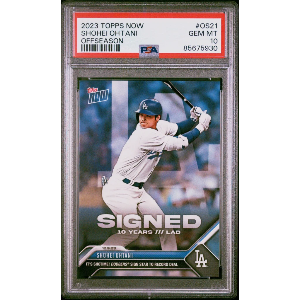 PSA graded 2023 Topps Chrome Shohei Ohtani baseball card
