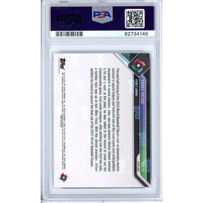 PSA graded Shohei Ohtani 2023 Topps Now World Baseball Classic baseball card
