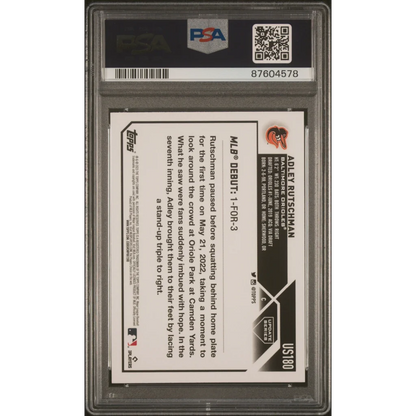 PSA graded Adley Rutschman 2023 Topps Update baseball card for collectors