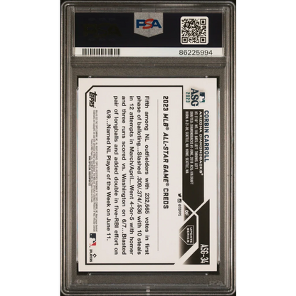 Graded 2023 Topps Update Corbin Carroll All-Star Rookie PSA 10 Card