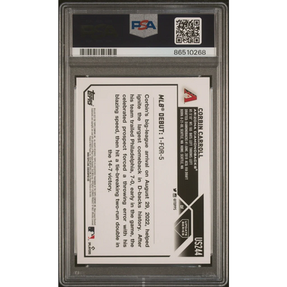 Graded 2023 Topps Update Corbin Carroll #US244 Rookie RC Baseball Card PSA 10 Gem Mint | PSA 10 Gem Mint Graded Rookie Card | vintageantiquesgifts.com
