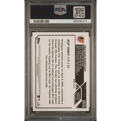 Graded 2023 Topps Update Grayson Rodriguez #US35 Red Foil #/199 Rookie RC Baseball Card PSA 10 Gem Mint | PSA 10 Gem Mint Graded Rookie Card | vintageantiquesgifts.com
