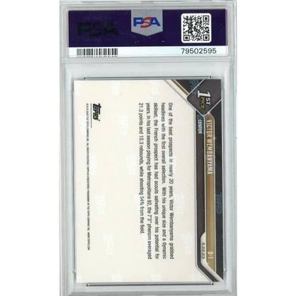 PSA 10 Victor Wembanyama 2023 Topps Now Draft Gem Mint Card image