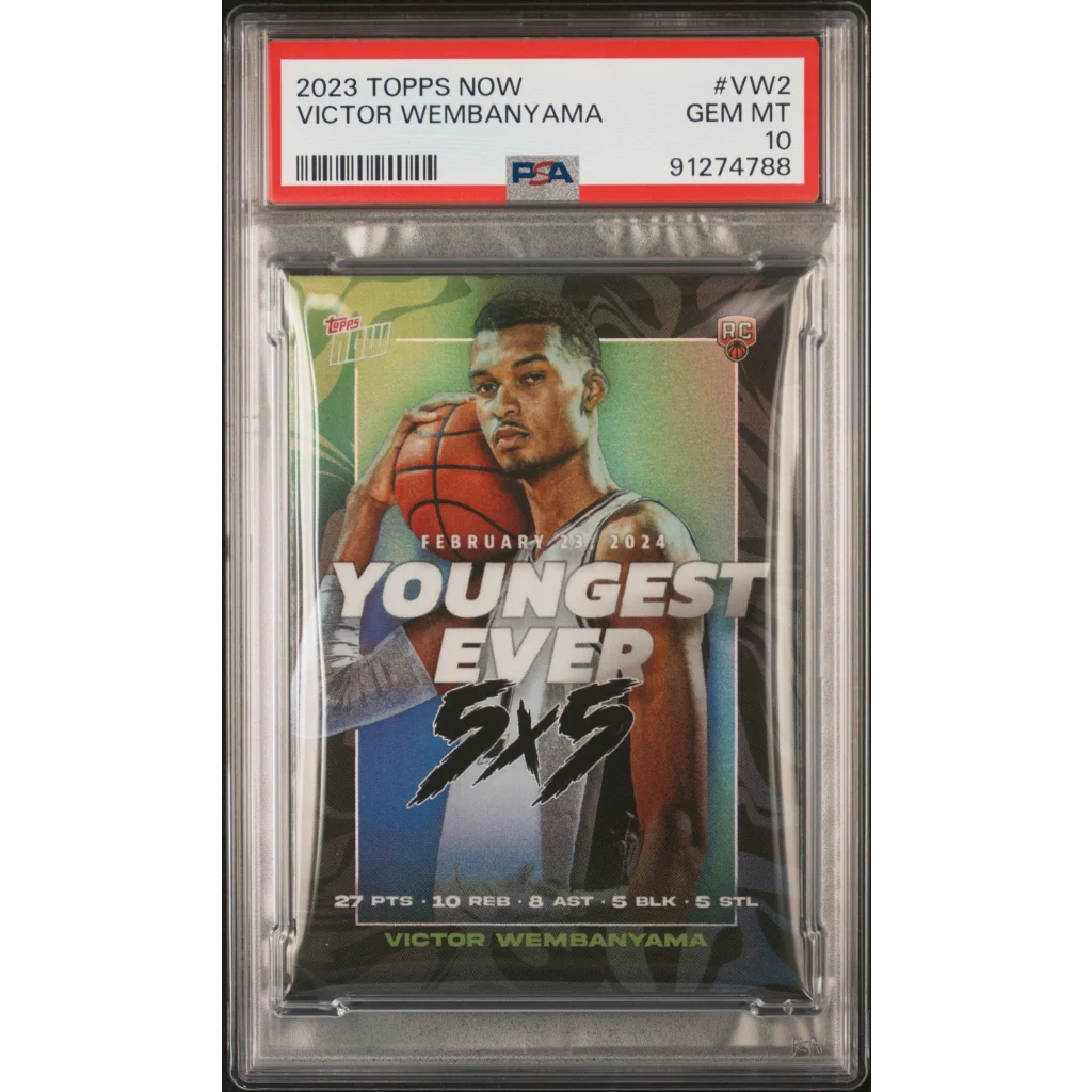 2023 Topps Now Victor Wembanyama basketball card graded PSA GEM MT 10