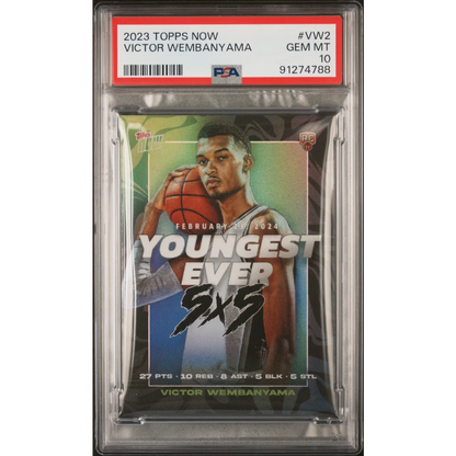 2023 Topps Now Victor Wembanyama basketball card graded PSA GEM MT 10