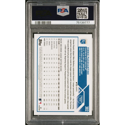 Graded Vinnie Pasquantino 2023 Topps baseball card by PSA, a pro sports authenticator