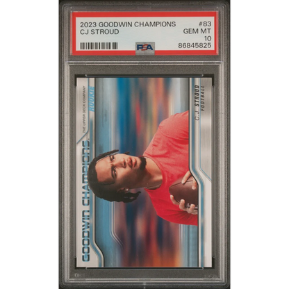 Graded 2023 Upper Deck Goodwin Champions CJ Stroud #83 Rookie RC Football Card PSA 10 Gem Mint | Hall of Fame Sports Memorabilia | vintageantiquesgifts.com