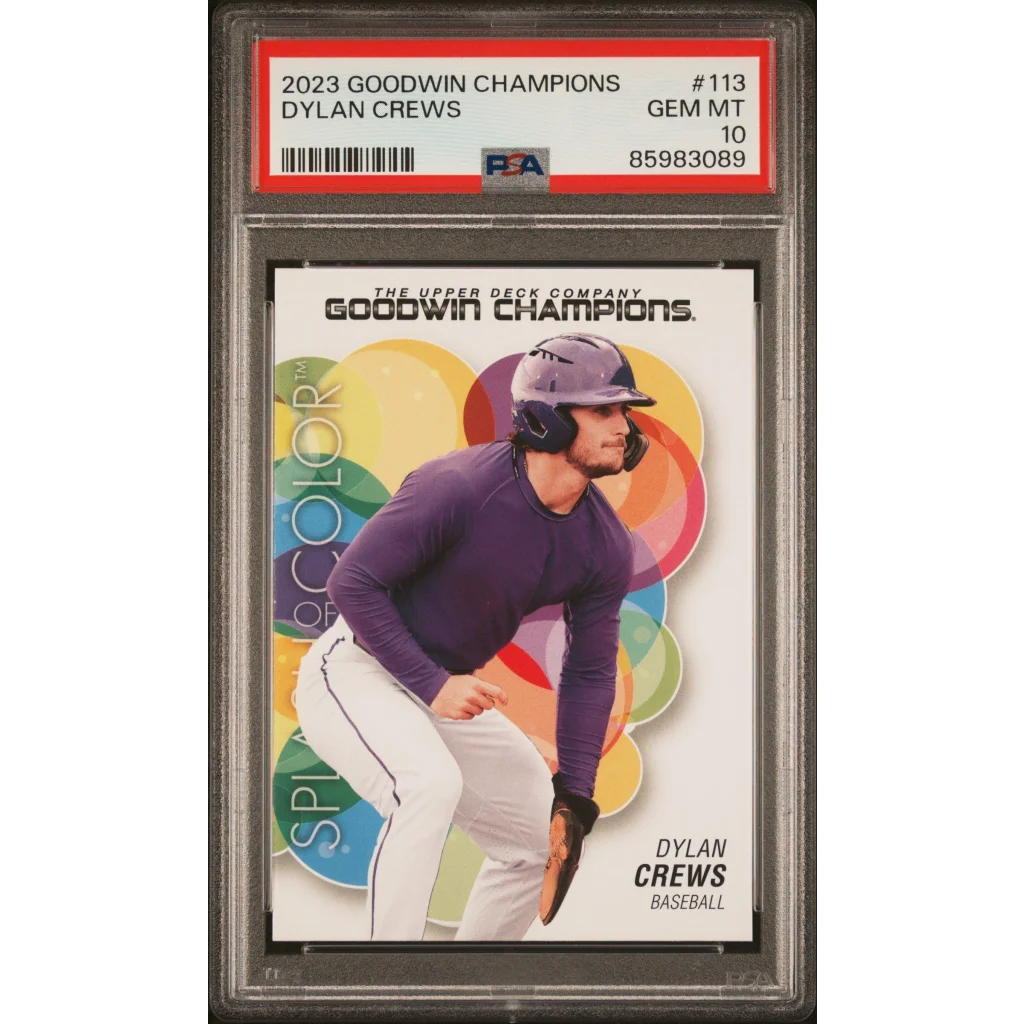 Graded 2023 Upper Deck Goodwin Champions Dylan Crews #113 RC PSA 10