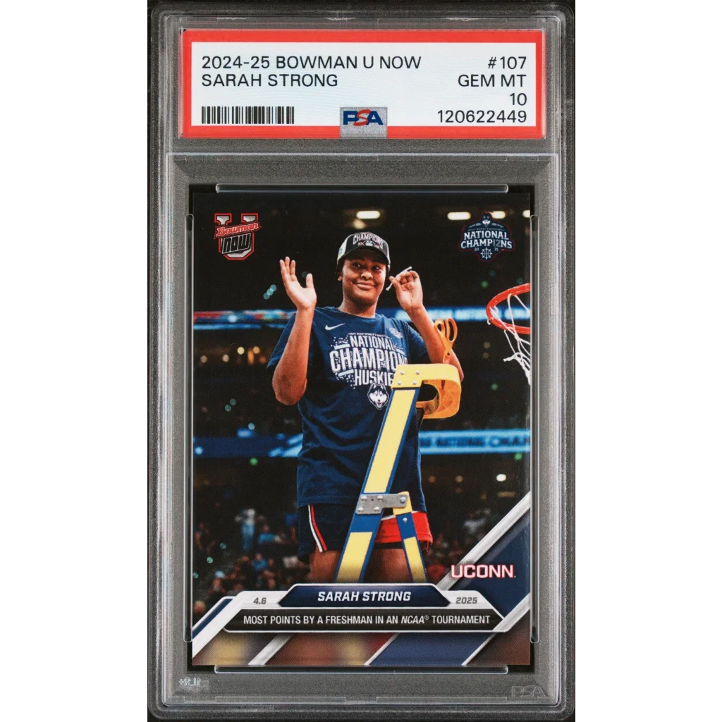 Graded 2024-25 Bowman U Now Sarah Strong #107 Rookie RC Basketball Card PSA 10 Gem Mint | Hall of Fame Sports Memorabilia | vintageantiquesgifts.com