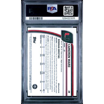 Graded 2024 Bowman U Chrome Cam Ward #38 X-Fractor Rookie RC Football Card PSA 10 Gem Mint | PSA 10 Gem Mint Graded Rookie Card | vintageantiquesgifts.com