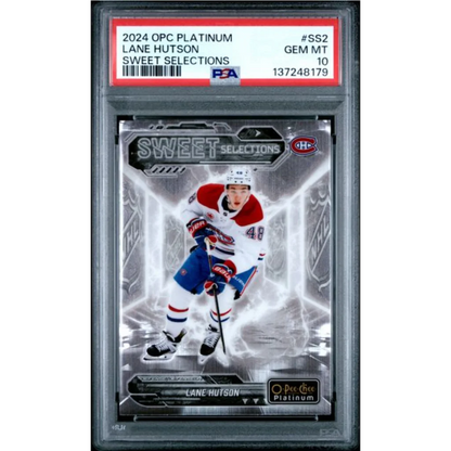 Graded PSA 10 2024 O-Pee-Chee Platinum Lane Hutson #SS2 Rookie RC Hockey Card