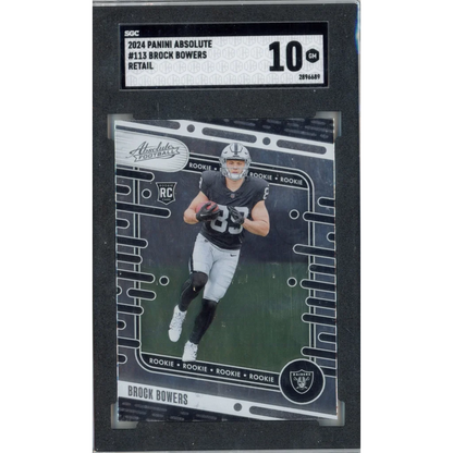 Graded 2024 Panini Absolute Brock Bowers #113 Retail Rookie RC Football Card SGC 10 Gem Mint | Hall of Fame Sports Memorabilia | vintageantiquesgifts.com