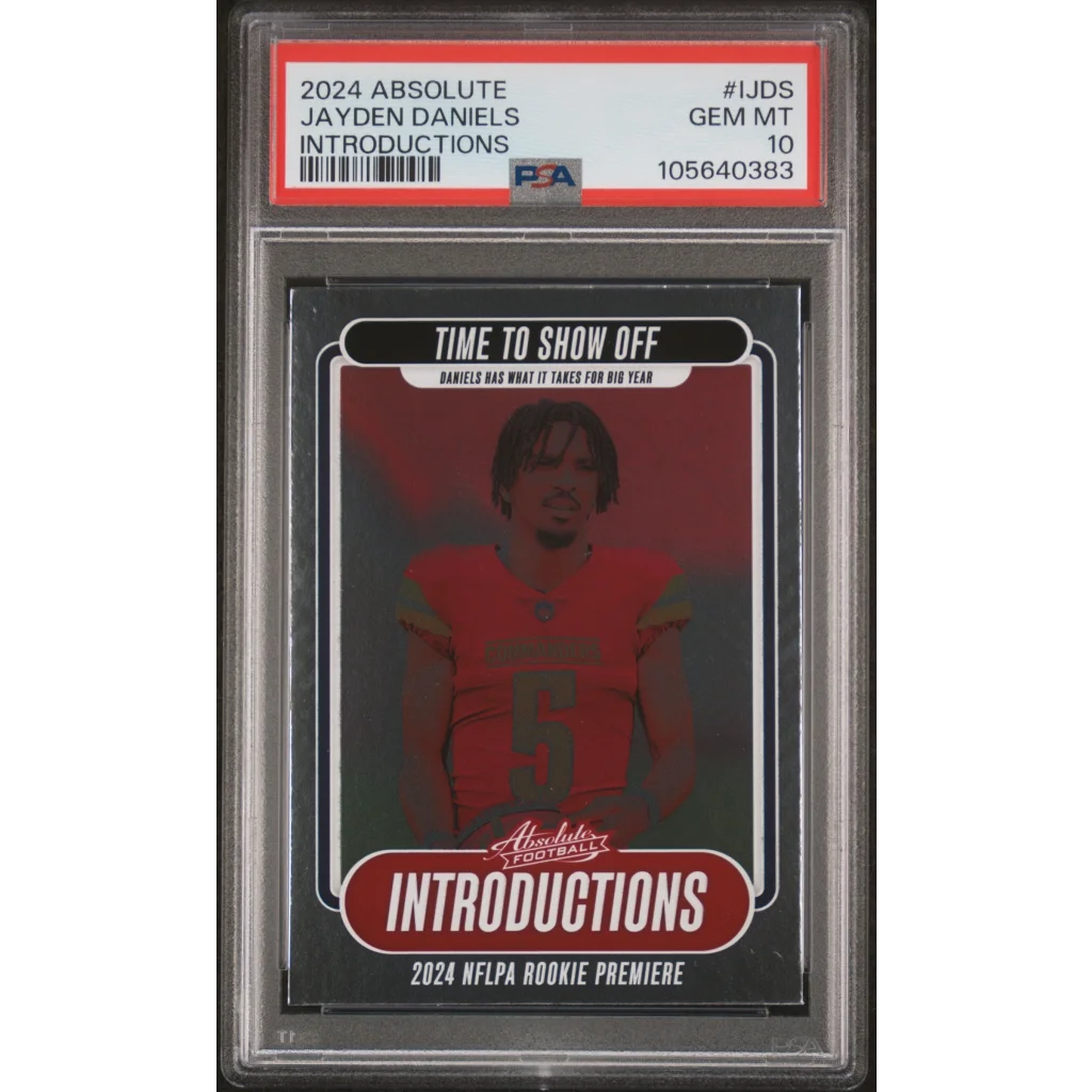 PSA Graded 2024 Absolute Jayden Daniels Rookie Card football collectible